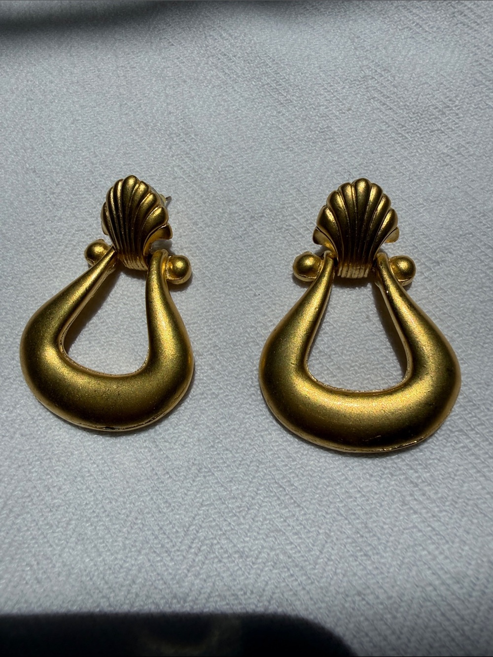 Gold-Tone Shell Drop Earrings - Women Accessories